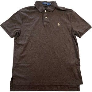 Polo Ralph Lauren Mens M Pima Soft Touch Heathered Brown Polo Shirt